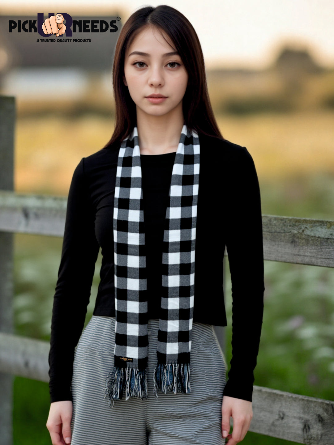 Pick Ur Needs Pure Cashmere Womens Winter Stylish Muffler Warm, Soft and Trendy Scarves for Cold W